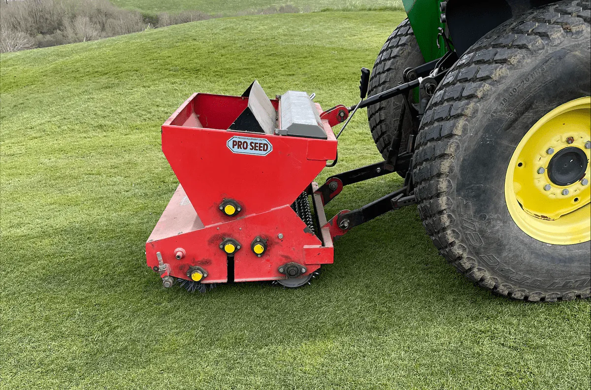 spring overseeding golf course greens